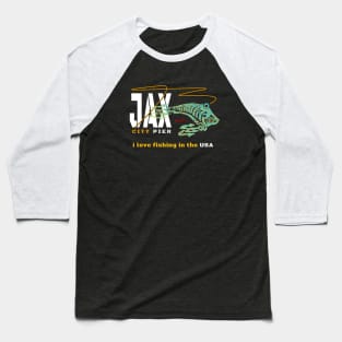 JAX City Pier, Jacksonville Beach Pier Baseball T-Shirt